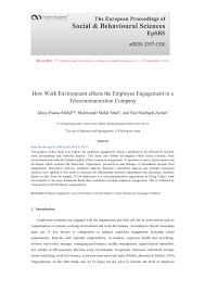Dear sir, audit manager position i wish to apply for the position of audit. Pdf How Work Environment Affects The Employee Engagement In A Telecommunication Company