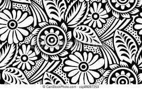 This particular artwork holds the complex features which offer a stunning appearance. Seamless Vector Tribal Floral Pattern Canstock