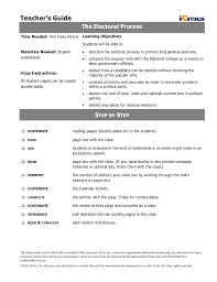 (they can write them in the answer space on each slide, too, but there isn't an easy way for you to download/compile those answers in my icivics.) Electoral Process Icivics