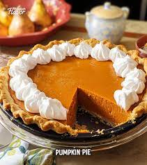 Homemade pumpkin pie recipe with ingredients