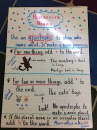 Pin By Guisela Veliz On Second Grade Anchor Charts Nouns And Verbs Grammar Skills Posessive Nouns