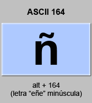 ¿cómo escribir la letra n pequeña? Codigo Ascii N Letra Ene Minuscula Letra N Con Tilde Enie Tabla Con Los Codigos Ascii Completos Caracteres Simbolos Letras Letra N Tilde Enie Minuscula Ascii 164 Ascii Codigo Tabla Ascii Codigos