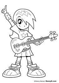Polly pocket coloring pages sketch coloring page. Coloring Page Girl With Guitar Img 20081 Star Coloring Pages Rock Star Theme Coloring Pages