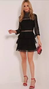 Pretty Little Thing Plt Black Premium Lace Crochet Dress 14 Bnwt Party Blogger Fashion Clothing Shoes Accessories Mini Dress Fitted Bodycon Dress Dresses