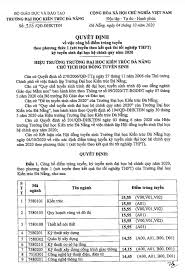+ xét tđtbccn lớp 10, 11, 12 của môn học hoặc tổ hợp các môn học theo qui định của mỗi ngành (đã cộng điểm ưu tiên đối 2.4. Thong Bao TrÆ°á»ng Ä'áº¡i Há»c Kiáº¿n Truc Ä'a Náºµng Facebook