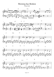 Chordify gives you the chords for any song. Morning Has Broken Intro Piano Solo Sheet Music For Piano Solo Musescore Com