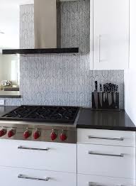 Leaf Be Bop White Kitchen Design Beautiful Backsplash Home Kitchens