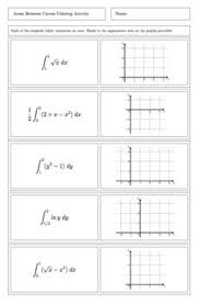 Ap Calculus Areas Between Curves Coloring Activity Ap Calculus Color Activities Calculus