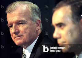 Image of Frank Blount (L) Chief Executive of Australia's largest company,  Telstra,