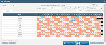 A fixed shift schedule has crews that always work the same shift. 2 2 3 2 2 3 Rotating Shift Schedule