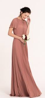 Dusty Rose Modest Pleating Bridesmaid Dresses With Sleeves Modest Bridesmaid Dresses Bridesmaid Dresses With Sleeves Dusty Rose Bridesmaid Dresses