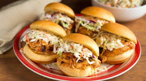 It doesn't take much effort to pull together these tasty, slow cooker barbecued shredded chicken sandwiches. Pulled Barbecue Chicken Sandwich Martin S Famous Potato Rolls And Bread