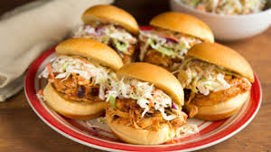 Lightly brush the chicken on both sides with oil and season to taste with salt and pepper. Pulled Barbecue Chicken Sandwich Martin S Famous Potato Rolls And Bread