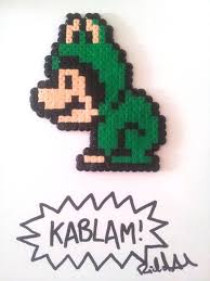 Traje De Rana Mario Hama Beads Perler Beads Mario Characters