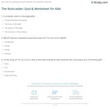 Do you know where ballet dance originated? The Nutcracker Quiz Worksheet For Kids Study Com