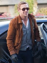 Ryan Gosling Brown Leather Jacket Top Celebs Jackets Ryan Gosling Style Ryan Gosling Mens Fashion Inspiration