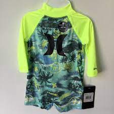 Hurley Swim Hurley Baby Boy Onepiece Rashguard Upf5 Swimsuit Poshmark