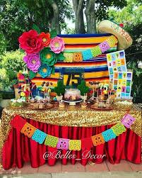 These brightly colored hollow containers typically hold candy and other treats. Pin By Kristy Lagunas On 15 Th Mexican Party Decorations Mexican Birthday Parties Mexican Theme Party Decorations