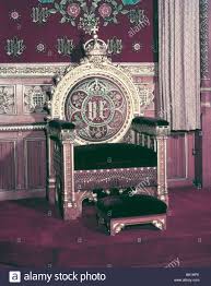 Stock Photo The Throne Chair Used By Queen Elizabeth Ii At The Palace Of Westminster 1953 Throne Chair Queen Elizabeth Throne
