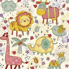 Download Cute Jungle Animals Background For Free Animal Illustration Jungle Animals Vector Free