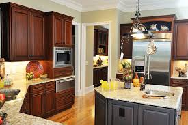Dark Cherry Cabinets Dark Kitchen New Kitchen Cabinets Medium Wood Kitchen Cabinets