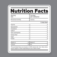 nutrition facts vector label by lin s on creativemarket