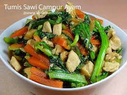 Kumpulan Resep Asli Indonesia Tumis Sawi Campur Ayam Recipe Resep Masakan Resep Tumis