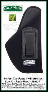 Uncle Mikes 89121 Rh Black Open Style Itp Holster Size 12 For Glock 26 27