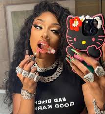 Megan is Iced Out and I like the cute Hello Kitty phone case. 💞💞