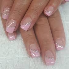Fingernagel Gelnagel Rosa Frenchnails Glitzer Naturnagel Naildesigns Nageldesign Nagelideen French Nails