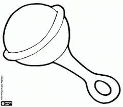 Baby S Rattle Coloring Page Bjl Baby Shower Crafts Baby Rattle Recuerdos Baby Shower