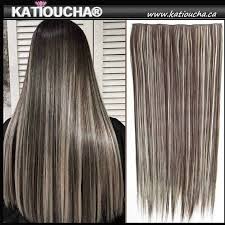 Grossiste cheveux noir meche rouge. Rallonge A Clip Cheveux Droit 60 Cm 24 Couleur F613 4