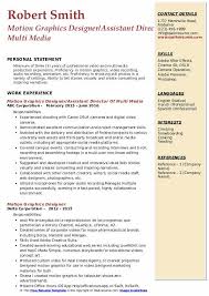 Check spelling or type a new query. Motion Graphics Designer Resume Samples Qwikresume