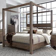 I love the headboard its like a faux leather and it seems very durable. Liberty Furniture Sonoma Road King Canopy Bed In Weather Beaten Bark Est Ship Time Is 8 10 Weeks