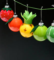 Paint glass ball ornaments with help from an elementary art teacher in this free video clip. Fun Fruity Christmas Bauble Ornaments My Poppet Makes
