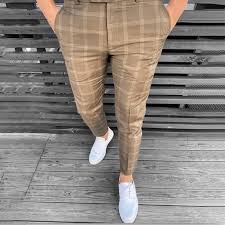 Mefallenssiah Mens Pants Clearance Sale Men Casual Fashion Button Zipper  Closure Plaid Casual Pencil Pants Trousers Reduced Price - Walmart.ca