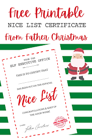 1,960 free certificate designs that you can download and print. Free Printable Nice List Certificate Template Hodgepodgedays