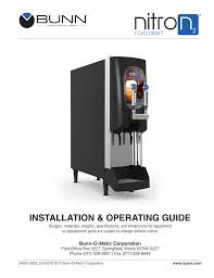 Each component is durable, so your coffee maker runs smoothly every day. Bunn Nitron Cold Draft Countertop 4 1 12 1 Nitron Cold Draft C Top 4 1 12 1 Nitron Cold Draft Scholle 4 1 To 12 1 Nitron Cold Draft All Nitro 4 1 To 12 1 Nitron Cold Draft Sch Astra Nitron