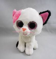 Black And White Cat Ty Beanie Baby Ty Beanie Boos Muffin 6 White Pink Black Cat Pink Glitter Eyes Retired Ty Ty Beanie Boos Beanie Boos Ty Beanie