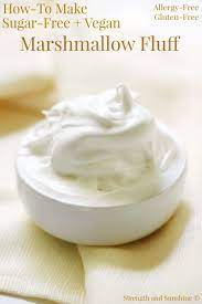 How To Make Sugar Free Vegan Marshmallow Fluff Recipe Sugar Free Vegan Recipes With Marshmallows Vegan Marshmallows
