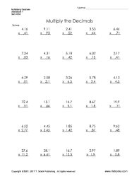 Grab this complete collection of worksheets that provide ample practice in decimal multiplication using the number line model up to two decimal places. Multiplication Worksheets Grade 5 Pdf