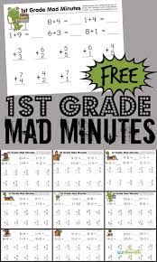 4th grade language arts worksheets. Free 1st Grade Printable Math Worksheets First Grade Mad Minutes