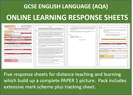 Explorations in creative reading and writing. Gcse English Language Grade 9 1 Course Https Www Tes Com Teaching Resource Online Distance Home Learning Response Sheets For Gcse English Paper 1 12290115 These Response Sheets Have Been Designed To Be Sent Out To Learners Via Email Or Placed On A