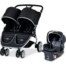Britax B Agile Double Stroller Travel System Black Travel Stroller Double Strollers Stroller