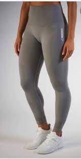 Slate Grey Seamless Gym Shark Leggings Size Large Gymshark Leggings Cute Gym Outfits Fitness Wear Outfits