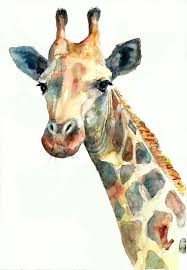 Giraffe Watercolor Giraffe Poster African Animals Series Wildlife Home Wall Decor Nursery Art Interior Decoratio Giraffe Art African Animals Animal Art
