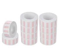 6000PCS 10 Rolls Price Gun Tag Sticker Label Refill MX 5500 Paper White Red  Line