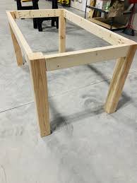 Plans by ana white, tutorial by jen woodhouse. Farmhouse Table Chunky Leg Kit With Table Apron Unfinished Etsy Diy Table Legs Rustic Kitchen Tables Dining Table Legs