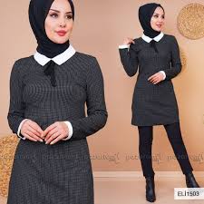 Eli1503 Pazarium Com Tr Tesettur Giyim Bayan Giyim Triko Tunik Elbise Kombin Tesettur Sal Esarp Tunik Triko Gomlek