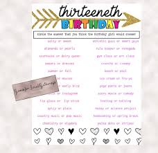 Birthday Party Games For Girls Girls Birthday Party Game Who Knows The Birthday Girl The Best Digital Download 13th Birthday Party Game Girls Birthday Party Games Birthday Party For Teens 13th Birthday Parties